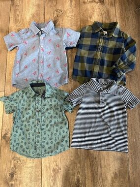 Lot of 4 Kids Shirts- Mixed Brands